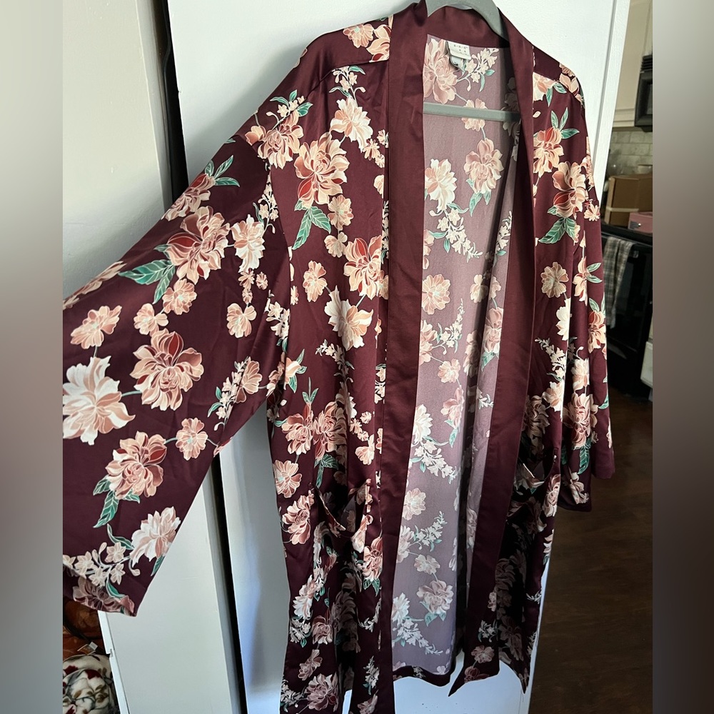 Fall Floral Kimono, long sleeve